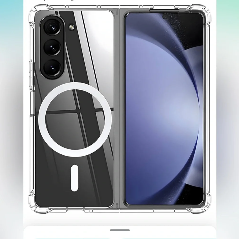 Clear Magnetic Case for Samsung Galaxy Z Fold 5 [Compatible with MagSafe